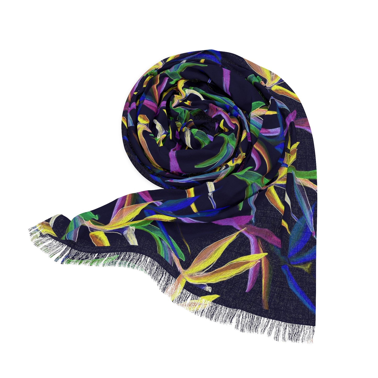 Hand Painted Scarf-Bird of Paradise