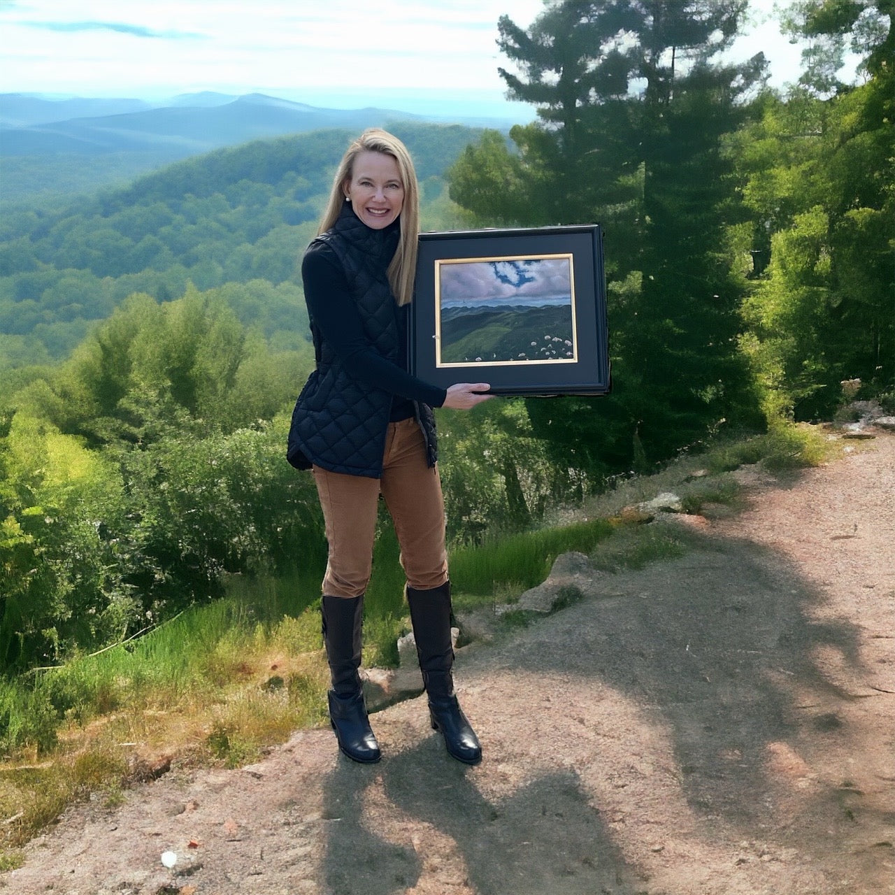 Emerald Mountains meet the sky-Original Oil Painting-SOLD
