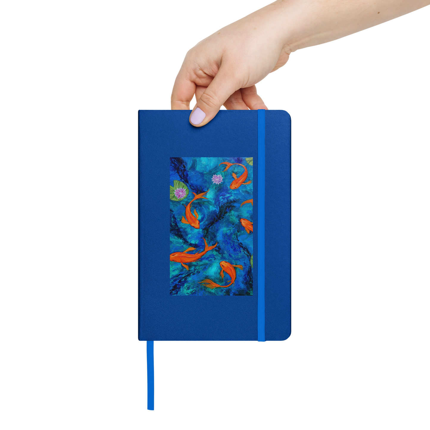 Hardcover bound notebook-Dancing Koi