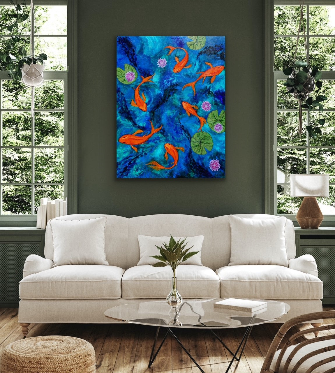 Dancing Koi - Acrylic Print