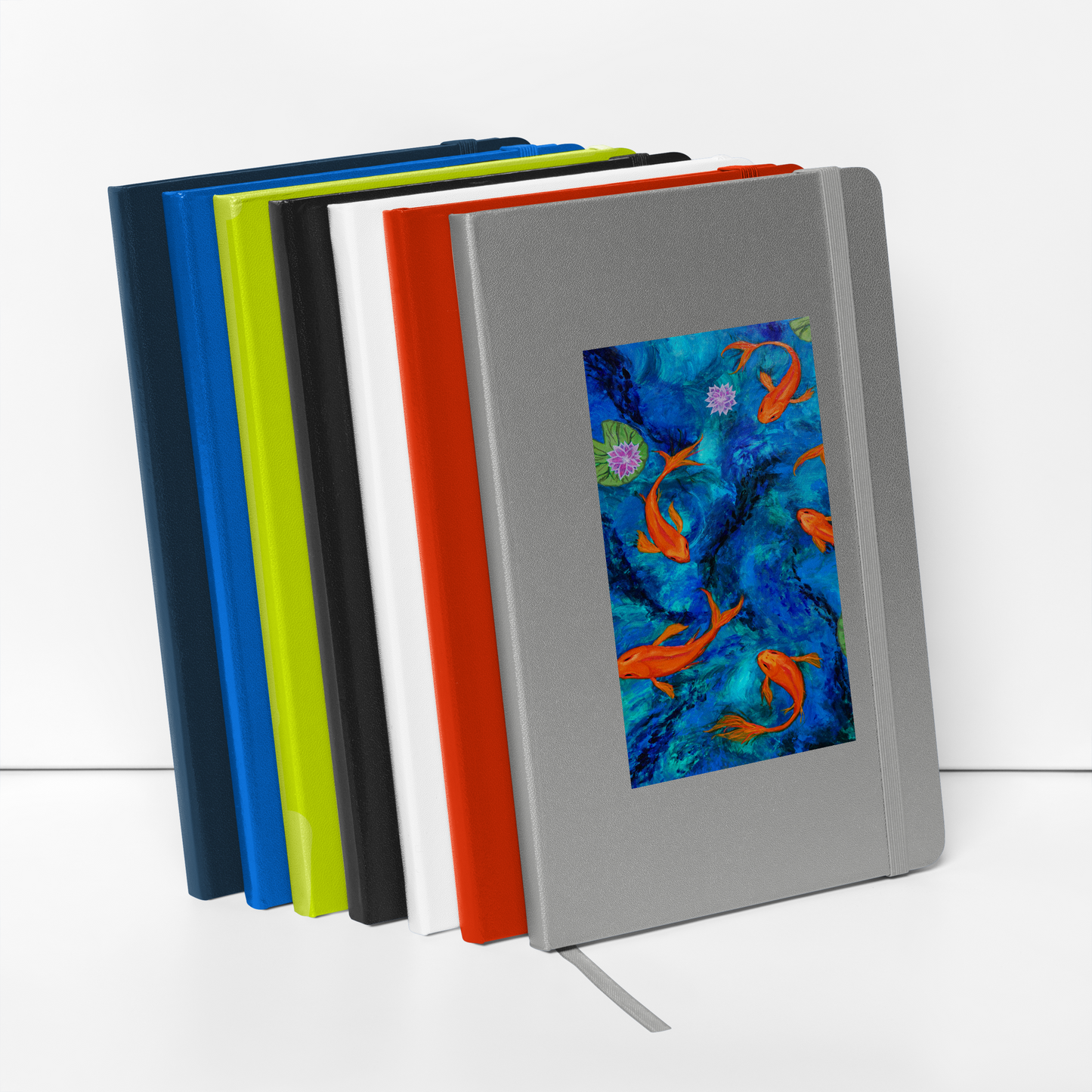Hardcover bound notebook-Dancing Koi