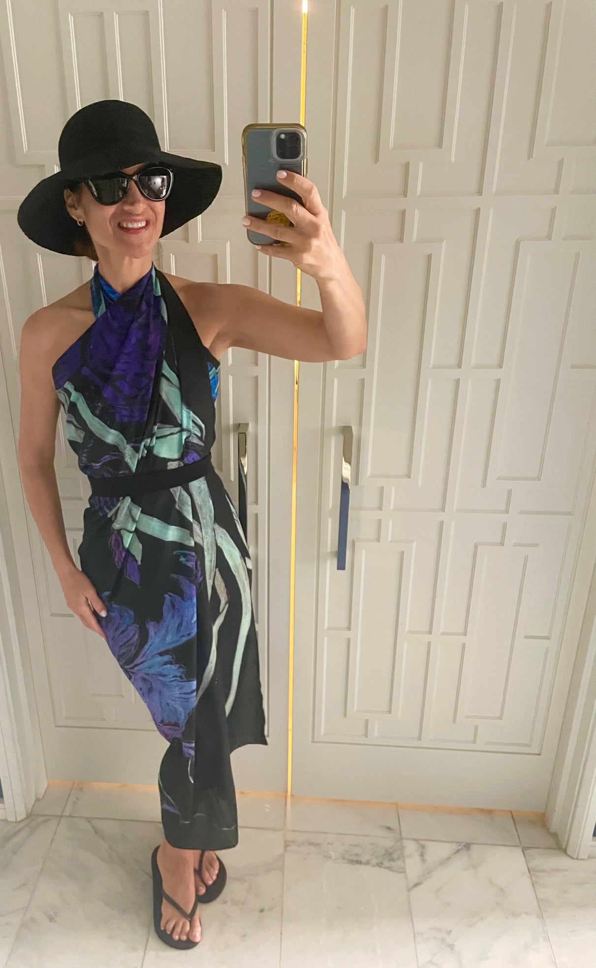 Swim Cover Up-Night Irises