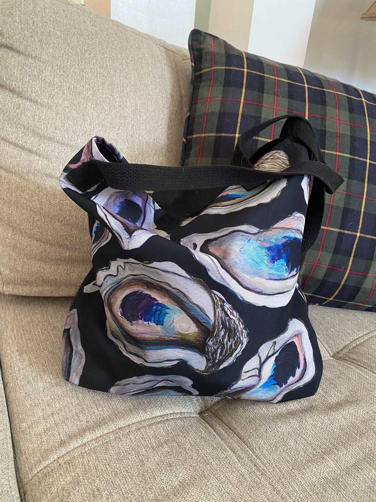 Oysters Tote Bag-Black