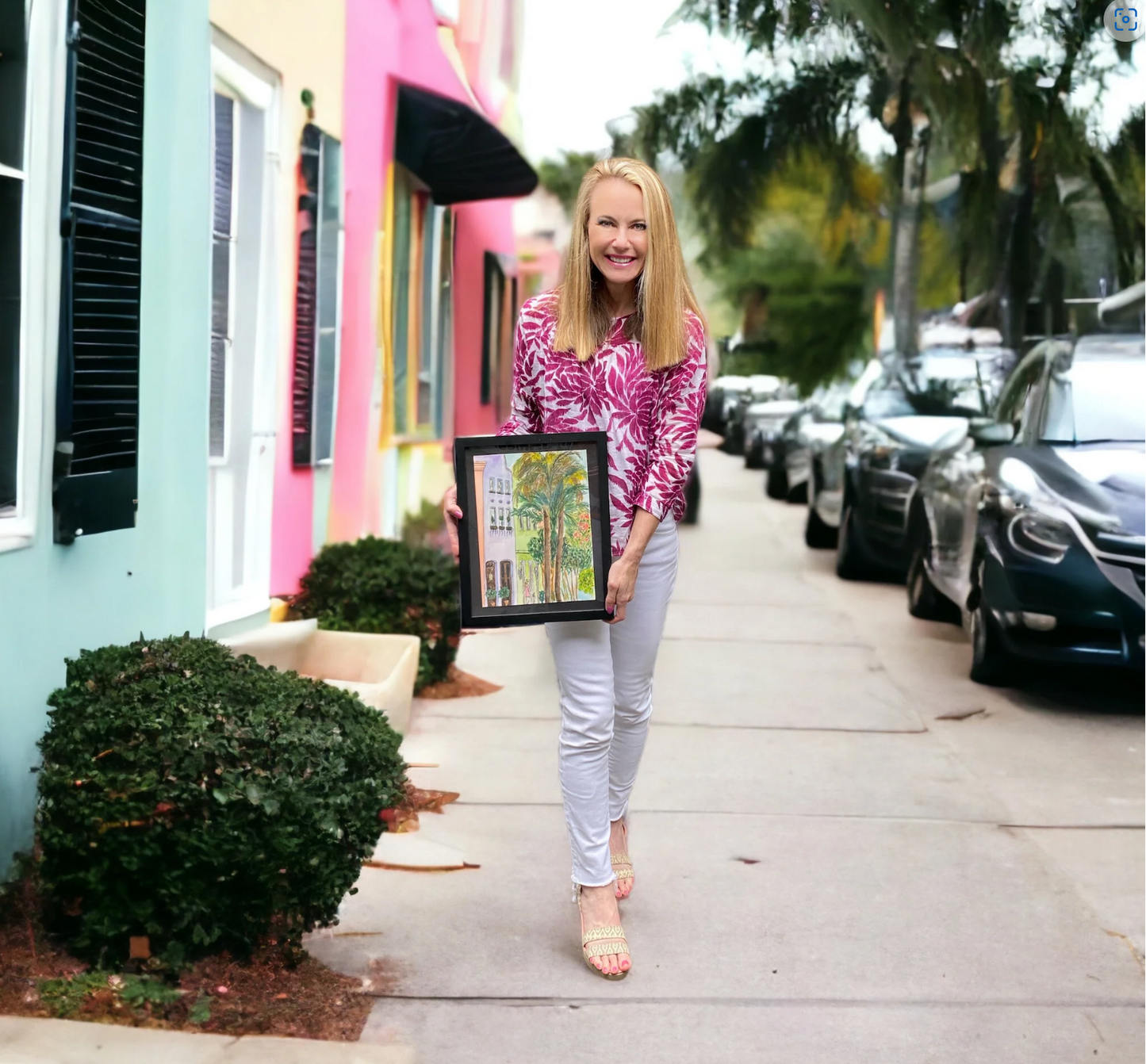 Rainbow Row Charleston-Original Painting