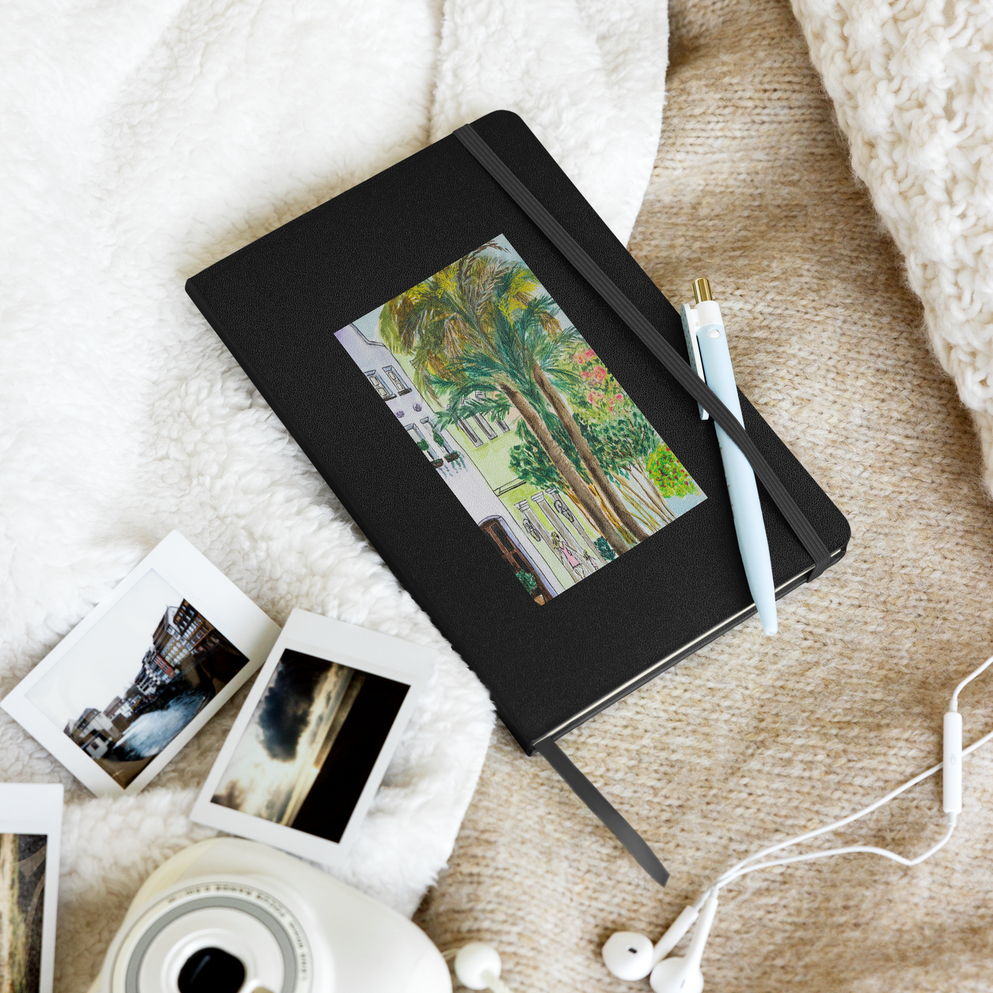 Hardcover bound notebook-Rainbow Row Charleston