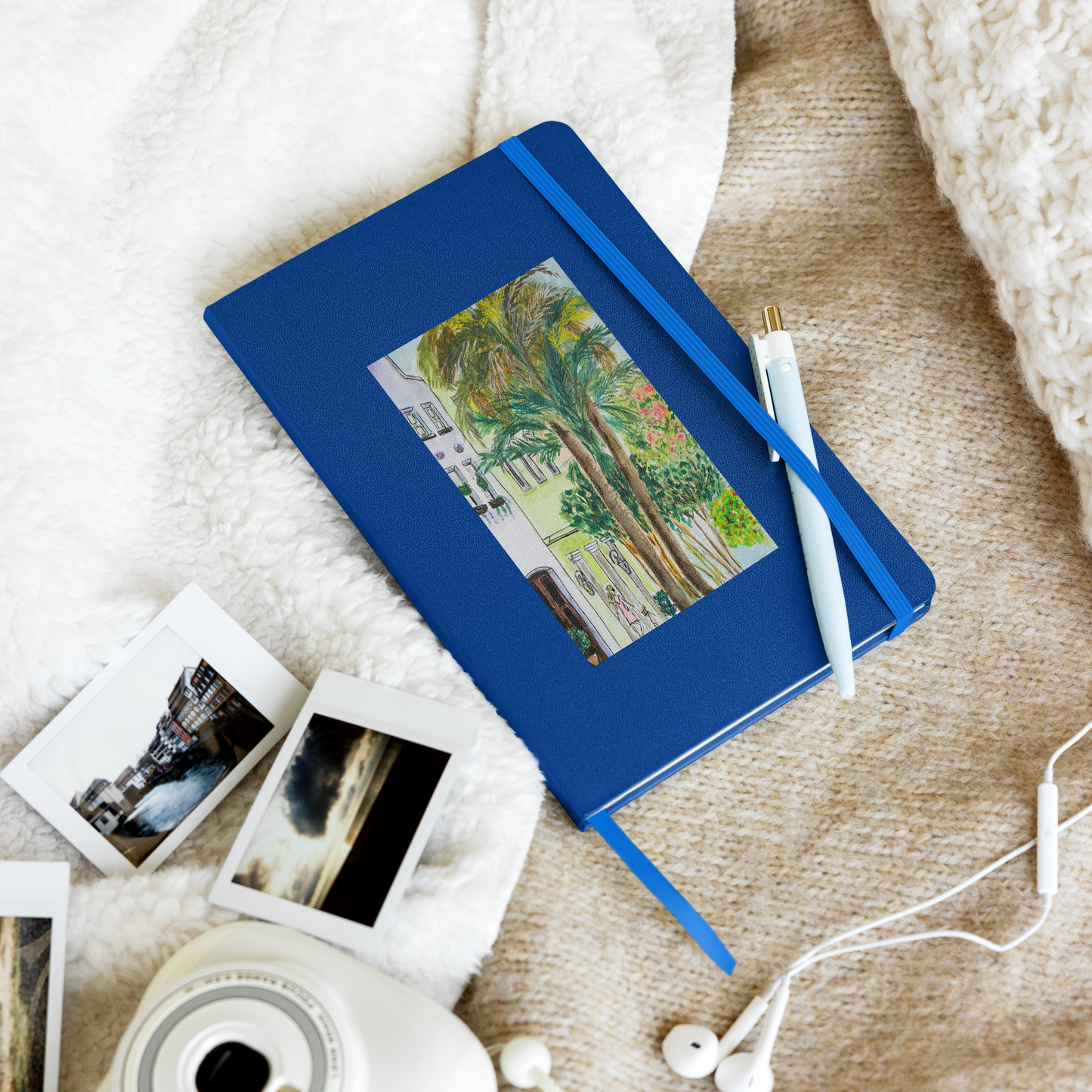 Hardcover bound notebook-Rainbow Row Charleston