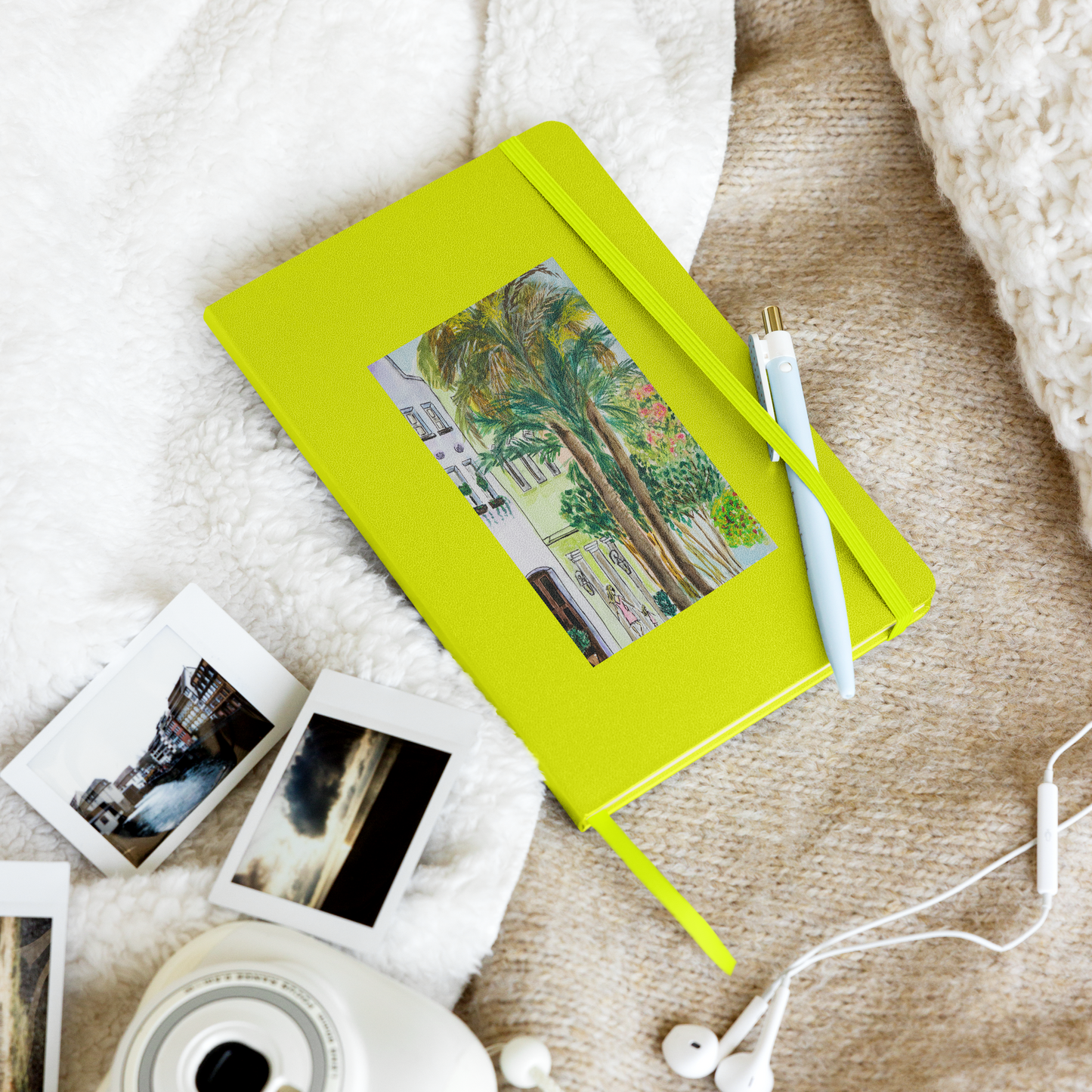 Hardcover bound notebook-Rainbow Row Charleston