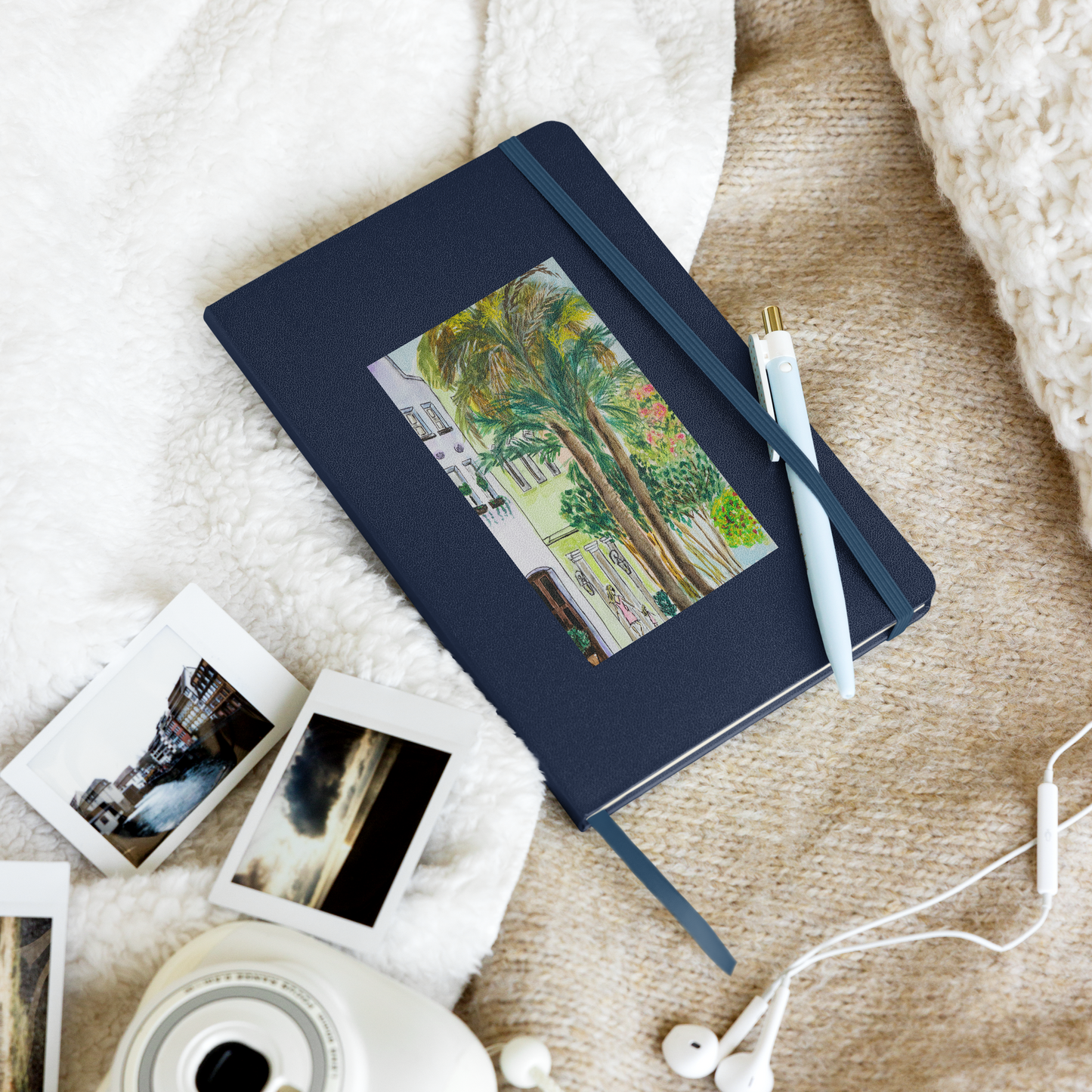 Hardcover bound notebook-Rainbow Row Charleston