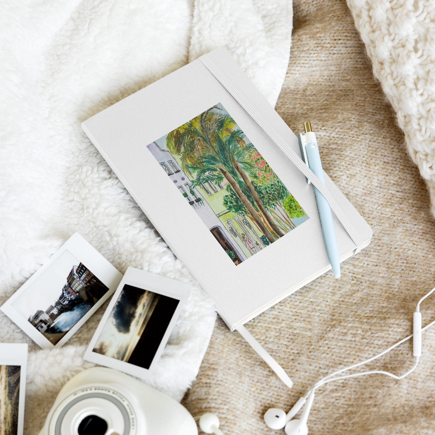 Hardcover bound notebook-Rainbow Row Charleston