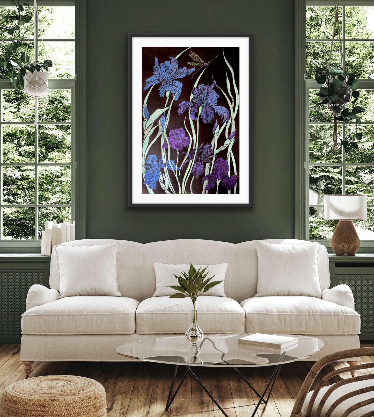 Purple Iris Original Painting-SOLD
