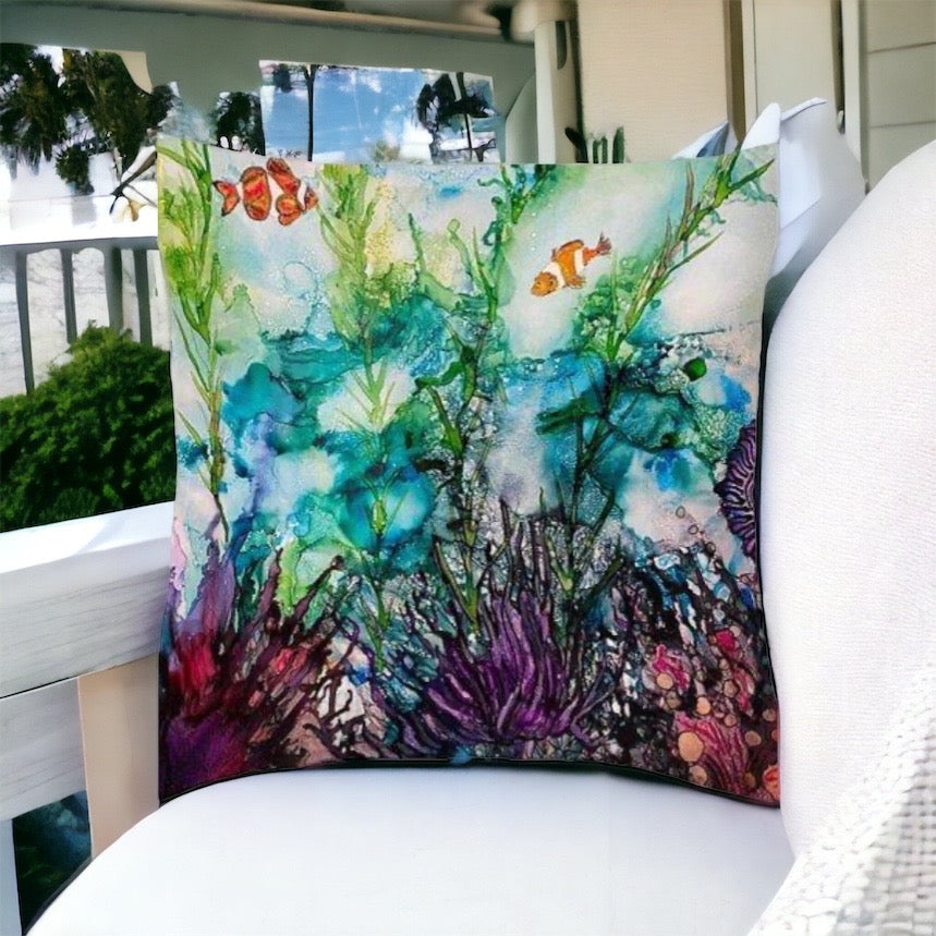 Sargasso Sea - Tropical Throw Pillow