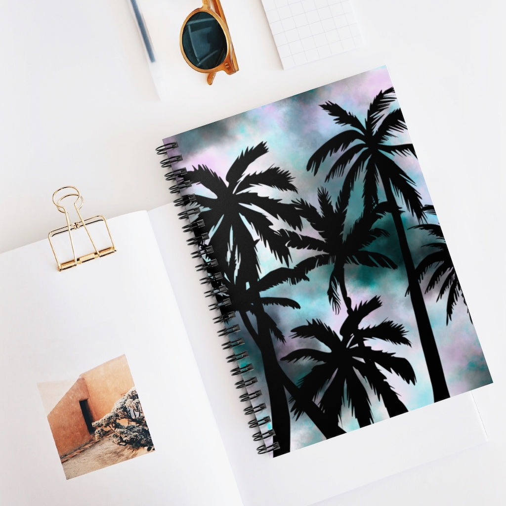 Spiral Notebook - Tie Dye Palm