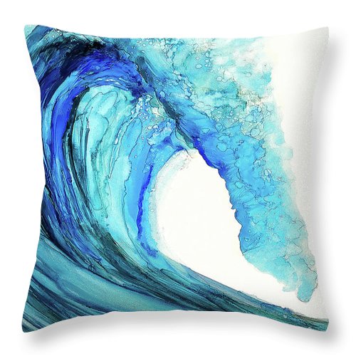 Blue Wave - Throw Pillow
