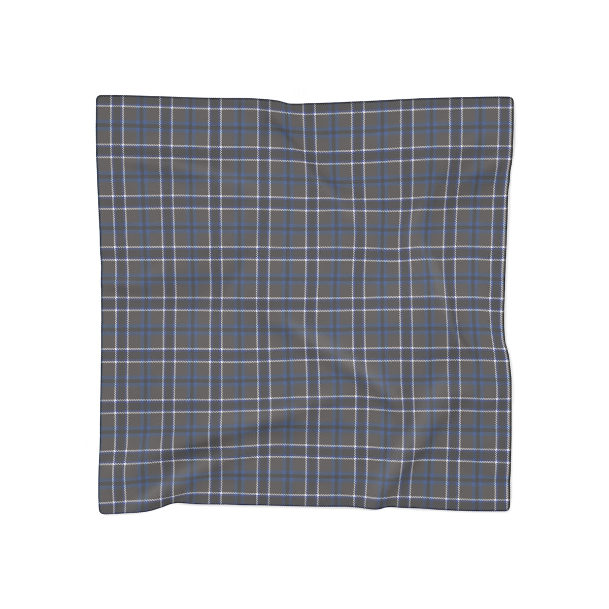 Poly Scarf-Blue plaid