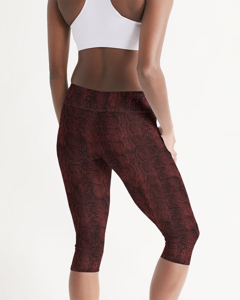 Red Snake Women's Mid-Rise Capri