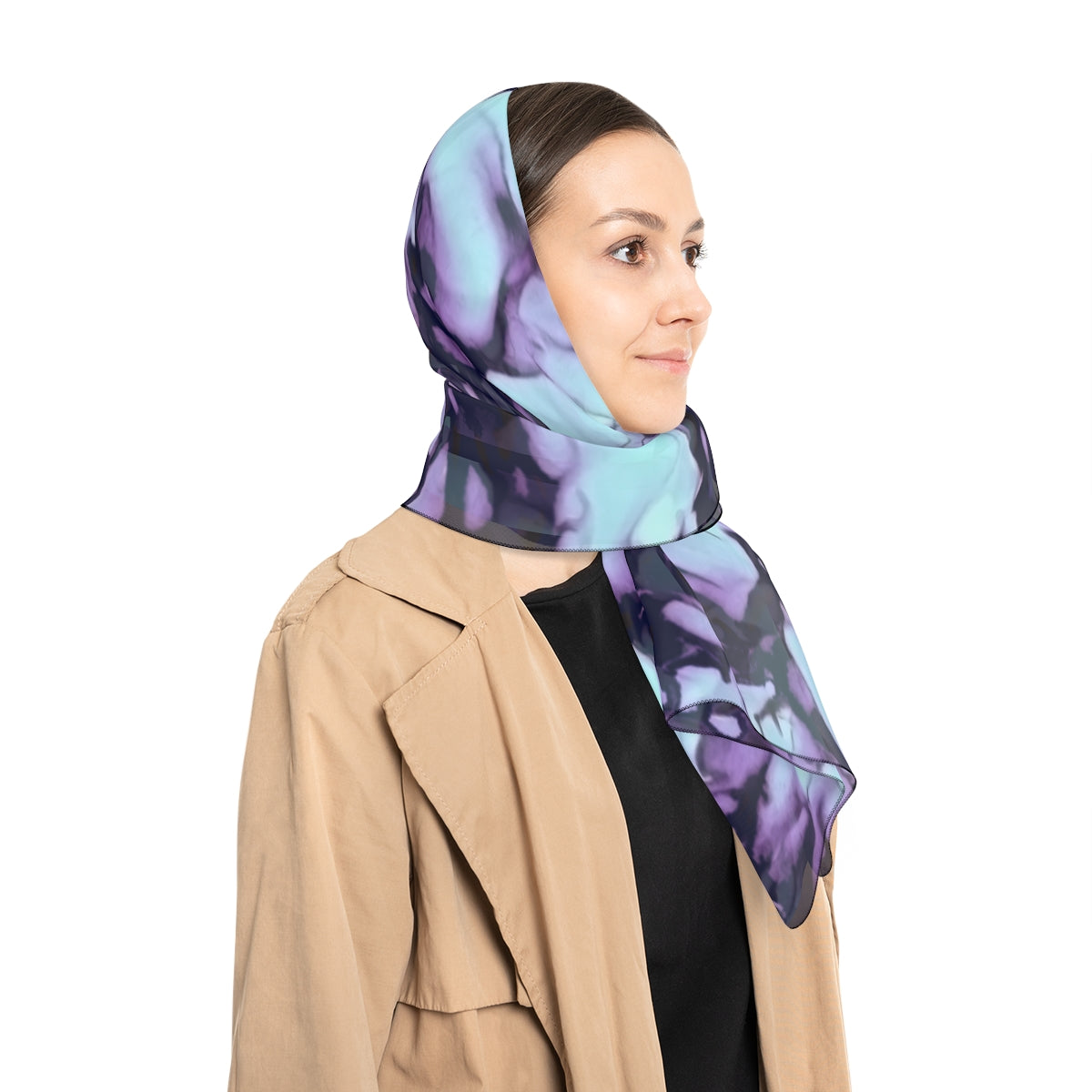 Poly Scarf-Hydrangea