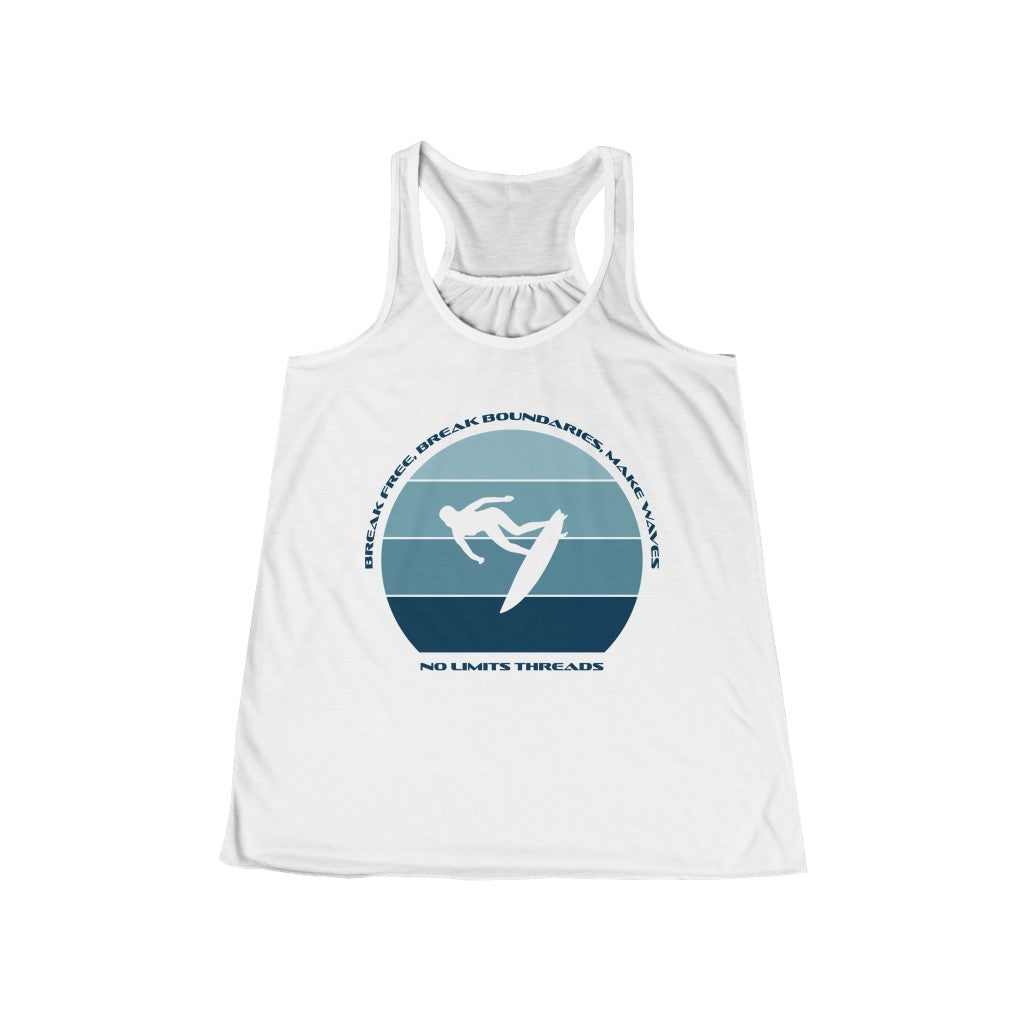 Break Free, Break Boundaries, Make Waves-Flowy Racerback Tank