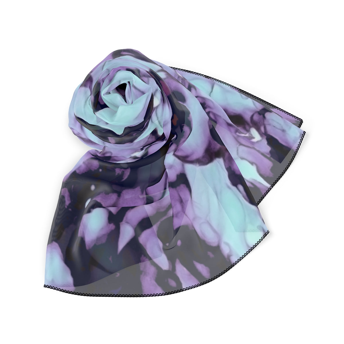 Poly Scarf-Hydrangea