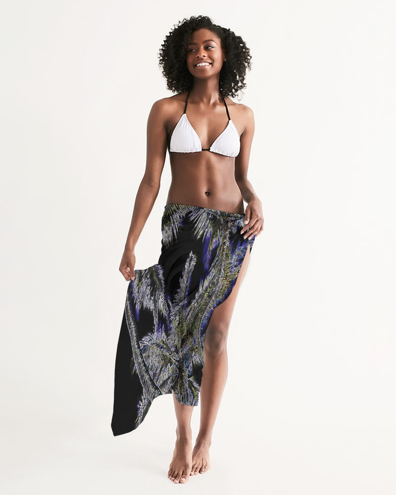 Swim Cover Up-Black Palm
