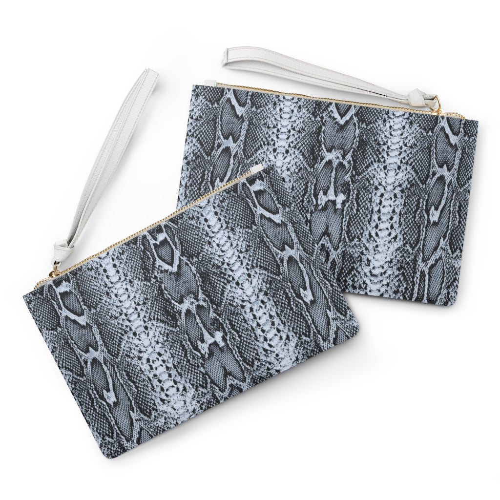 Clutch Bag-Grey Snake