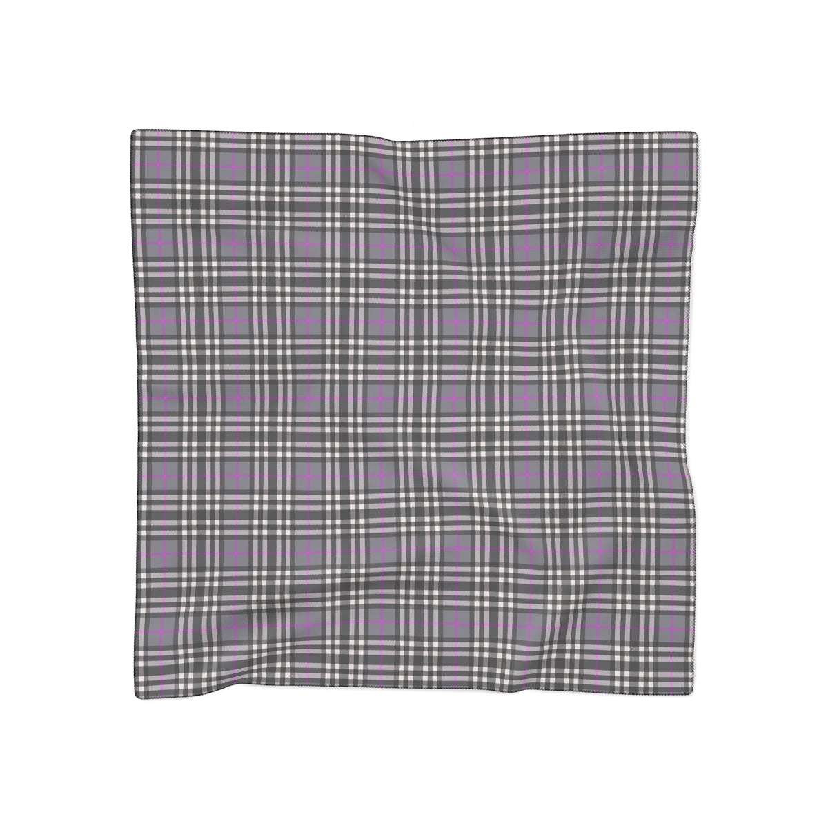 Poly Scarf-Grey plaid