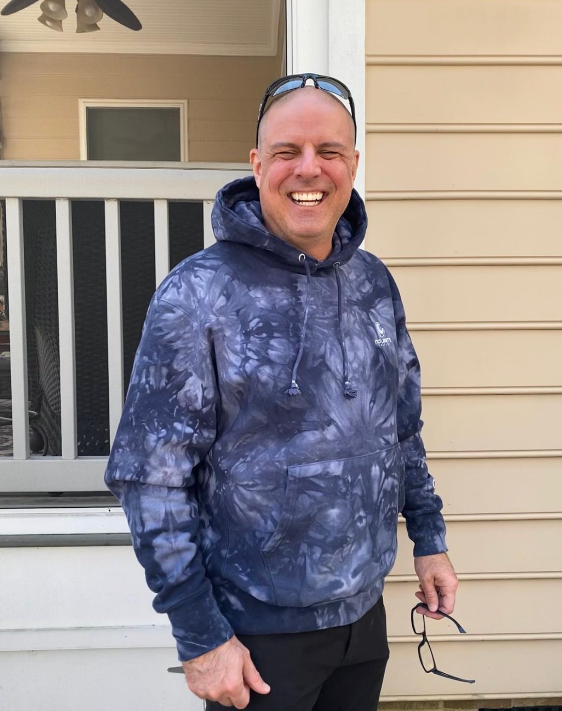 Tie-Dye Blue hoodie-No Limits Threads