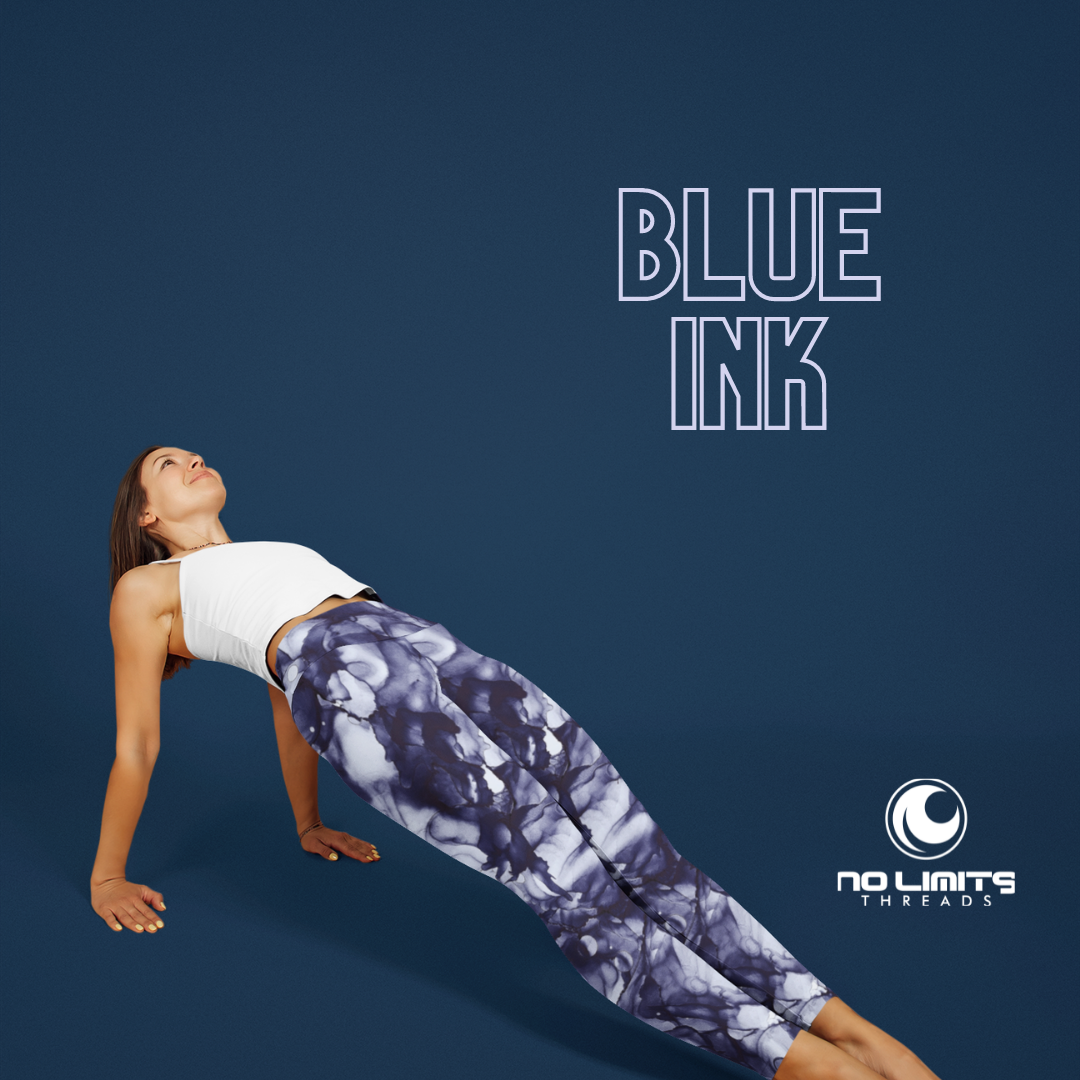 Side-Pocket Leggings-Blue Ink