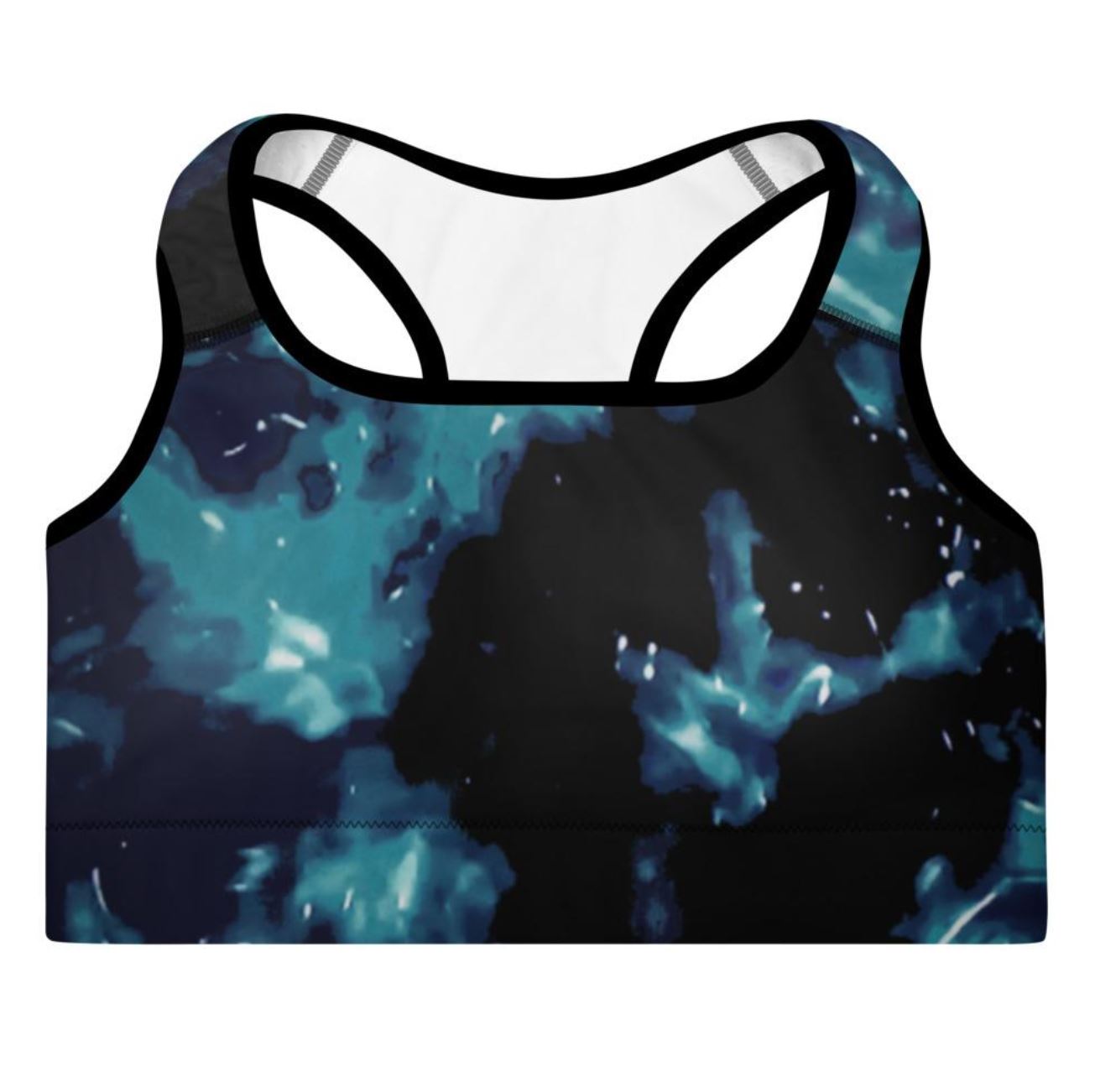 Ladies High Support Padded Sports Bra-Teal Cenote