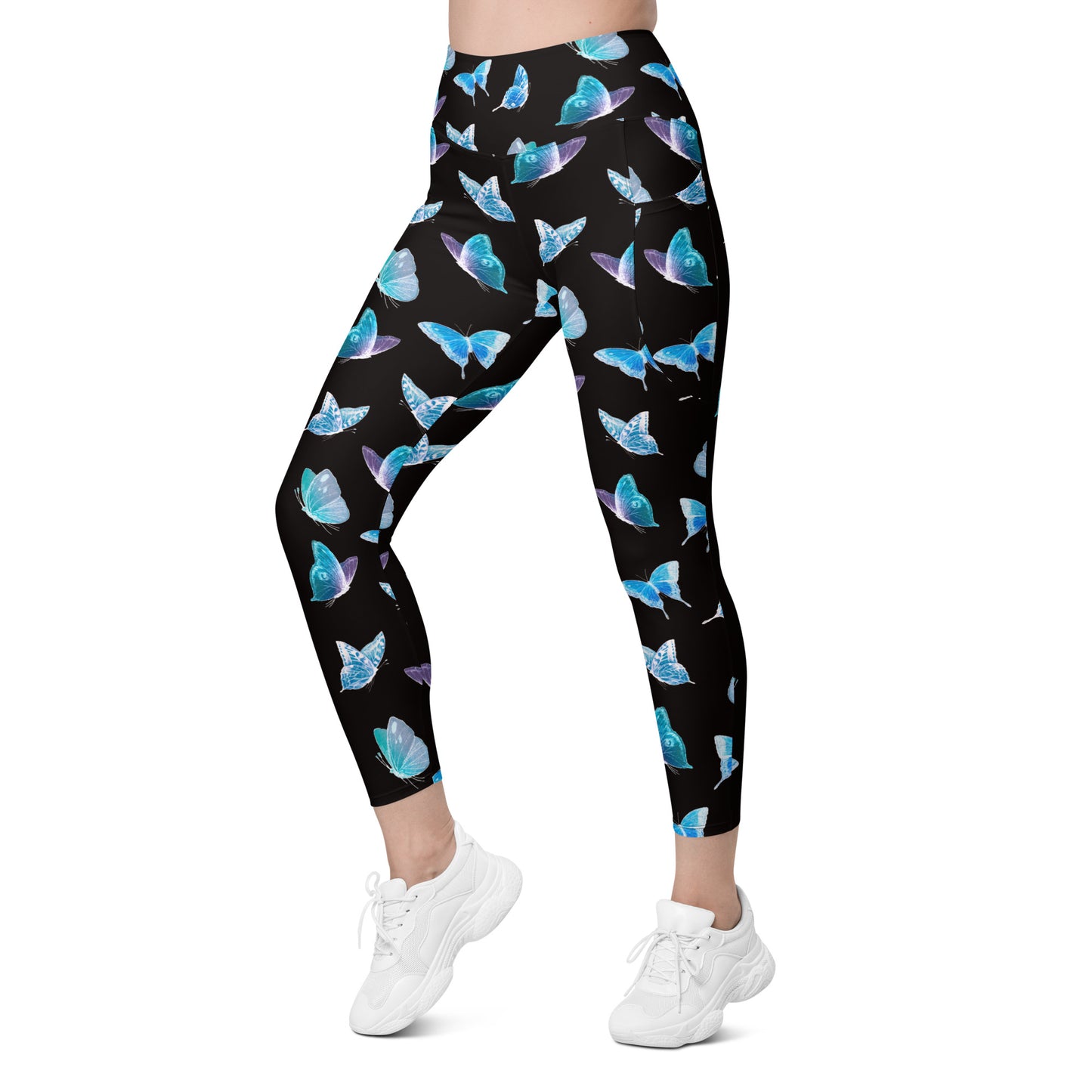 Side pocket Leggings-Butterfly