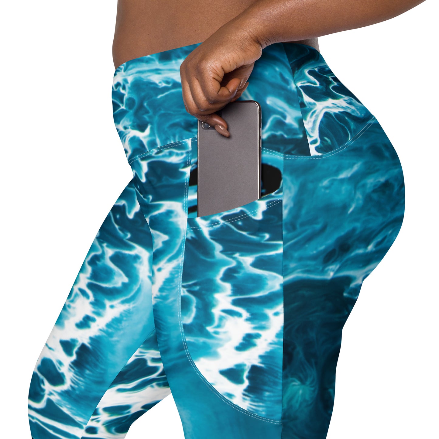 Crossover leggings with side-pockets-Cascade