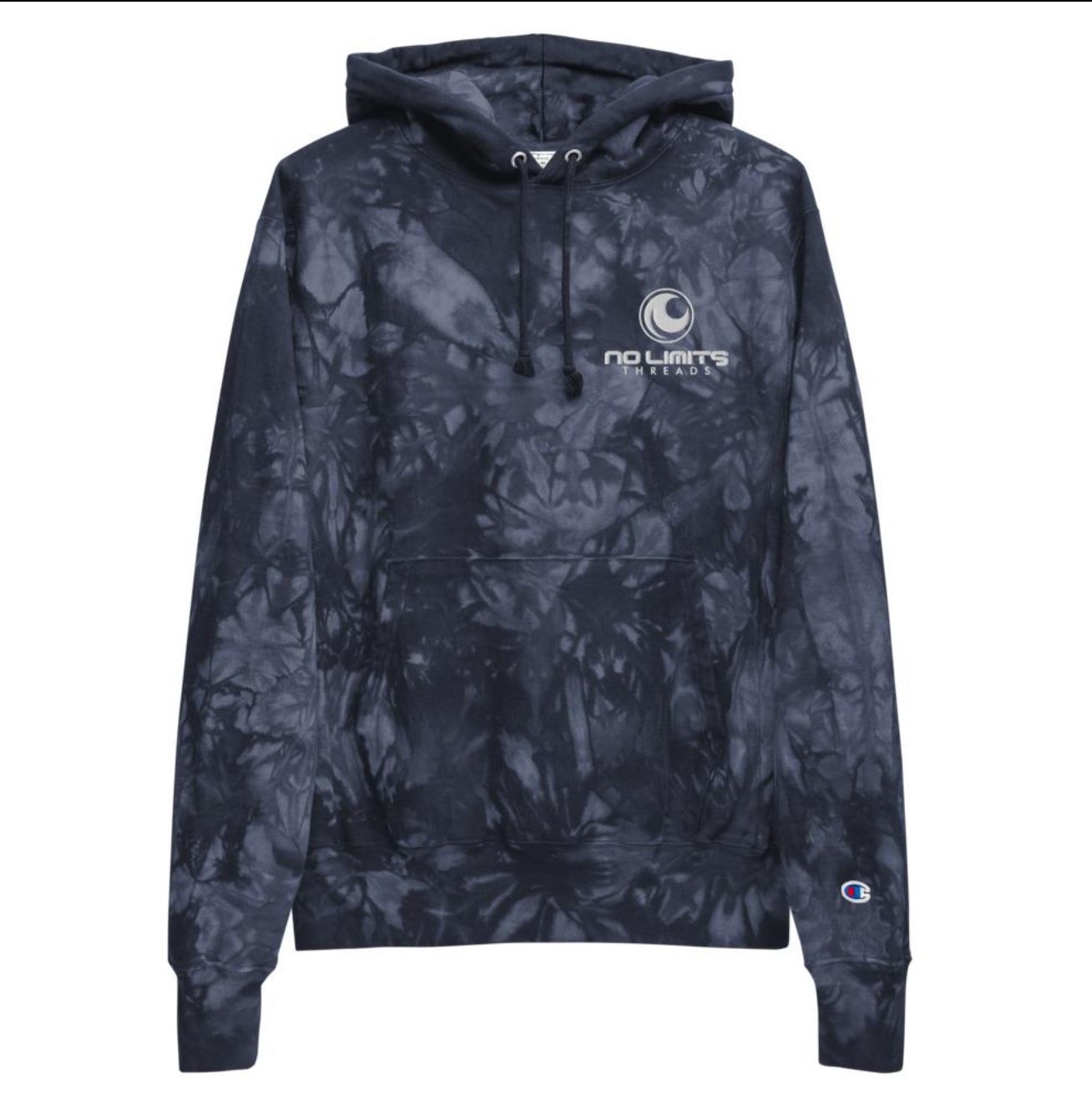 Tie-Dye Blue hoodie-No Limits Threads