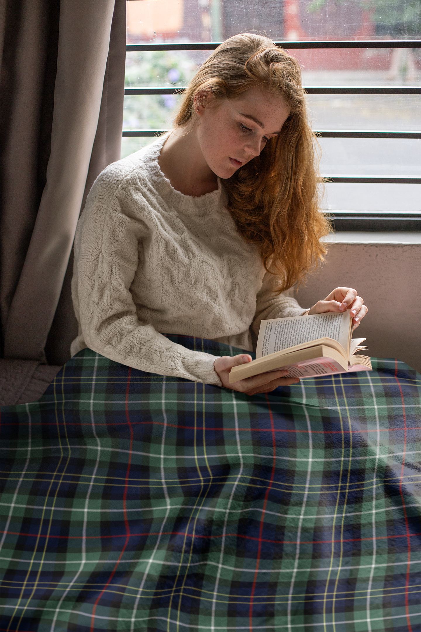 Green Tartan Plaid Microfiber comforter-comforter-TaraHuntDesigns