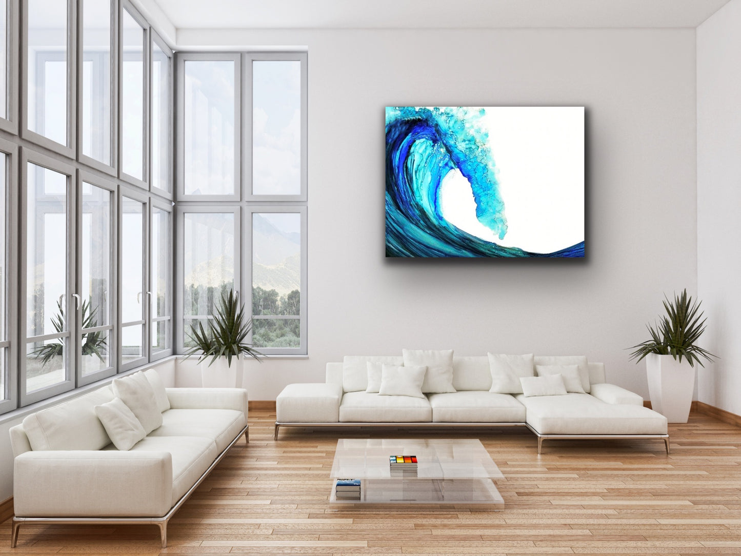 Giclee Art Print-Blue Wave