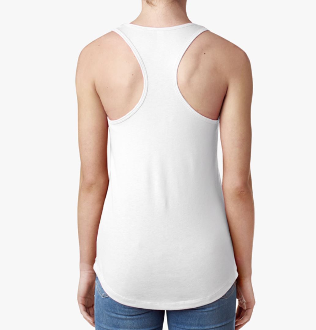 Ladies "Summer Vibes" Long Length Racerback Tank