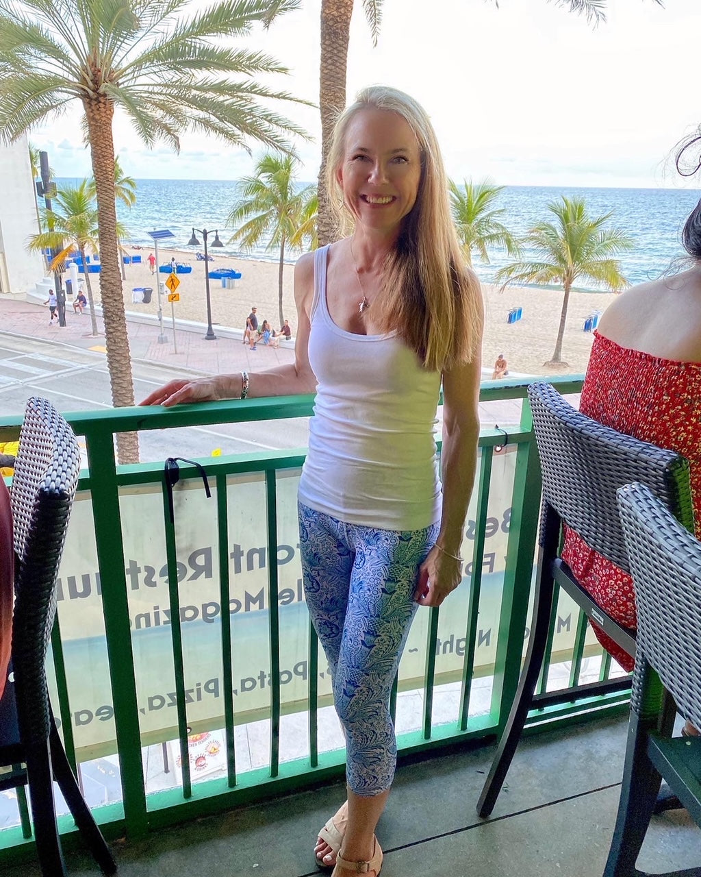 Yoga Capri Leggings-Lavender Toile