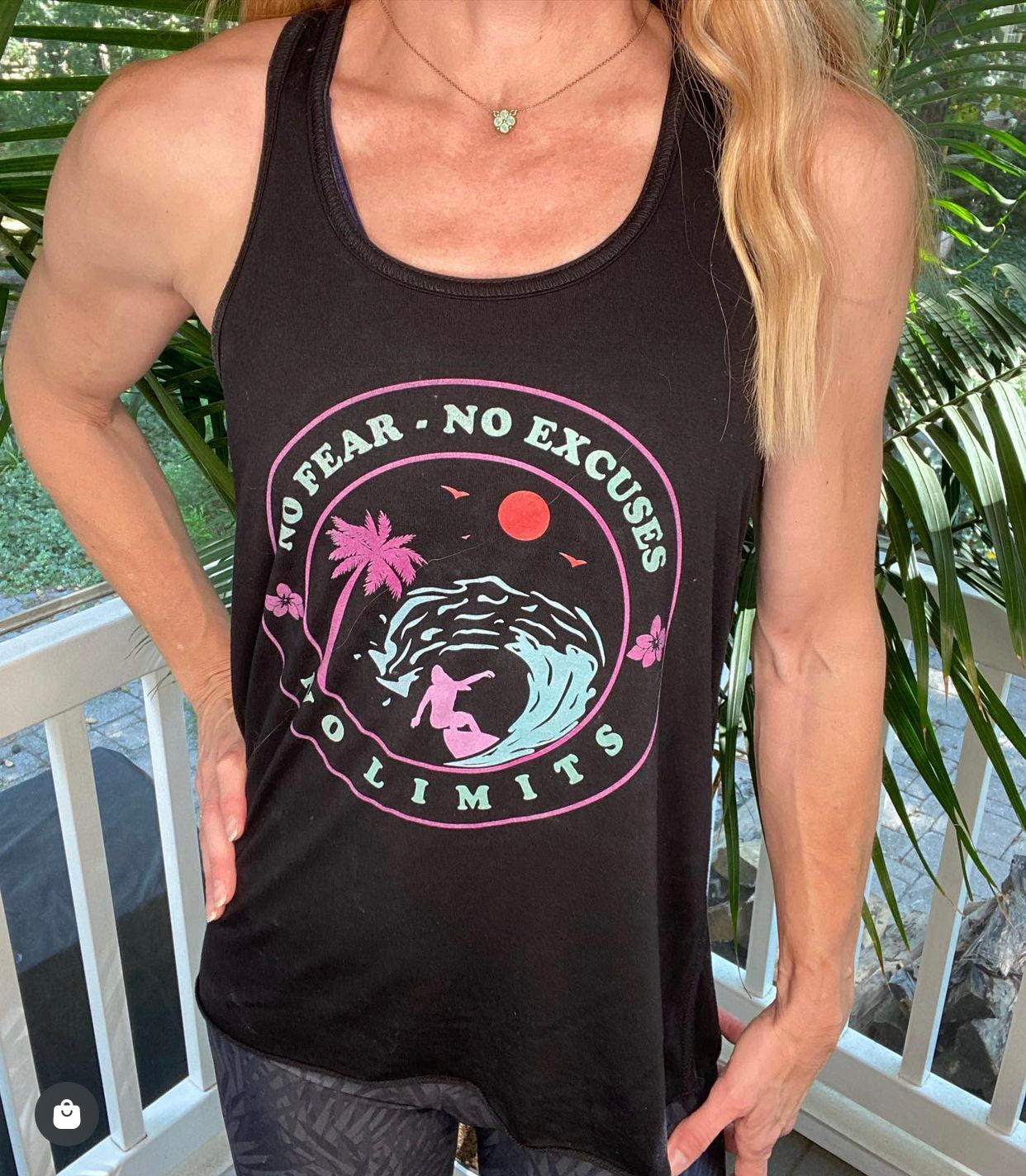 Women's Flowy Racerback Tank-No Limits No Excuses