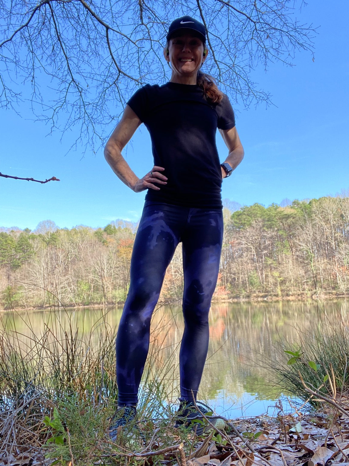 High Waist Long Leggings-Purple Haze