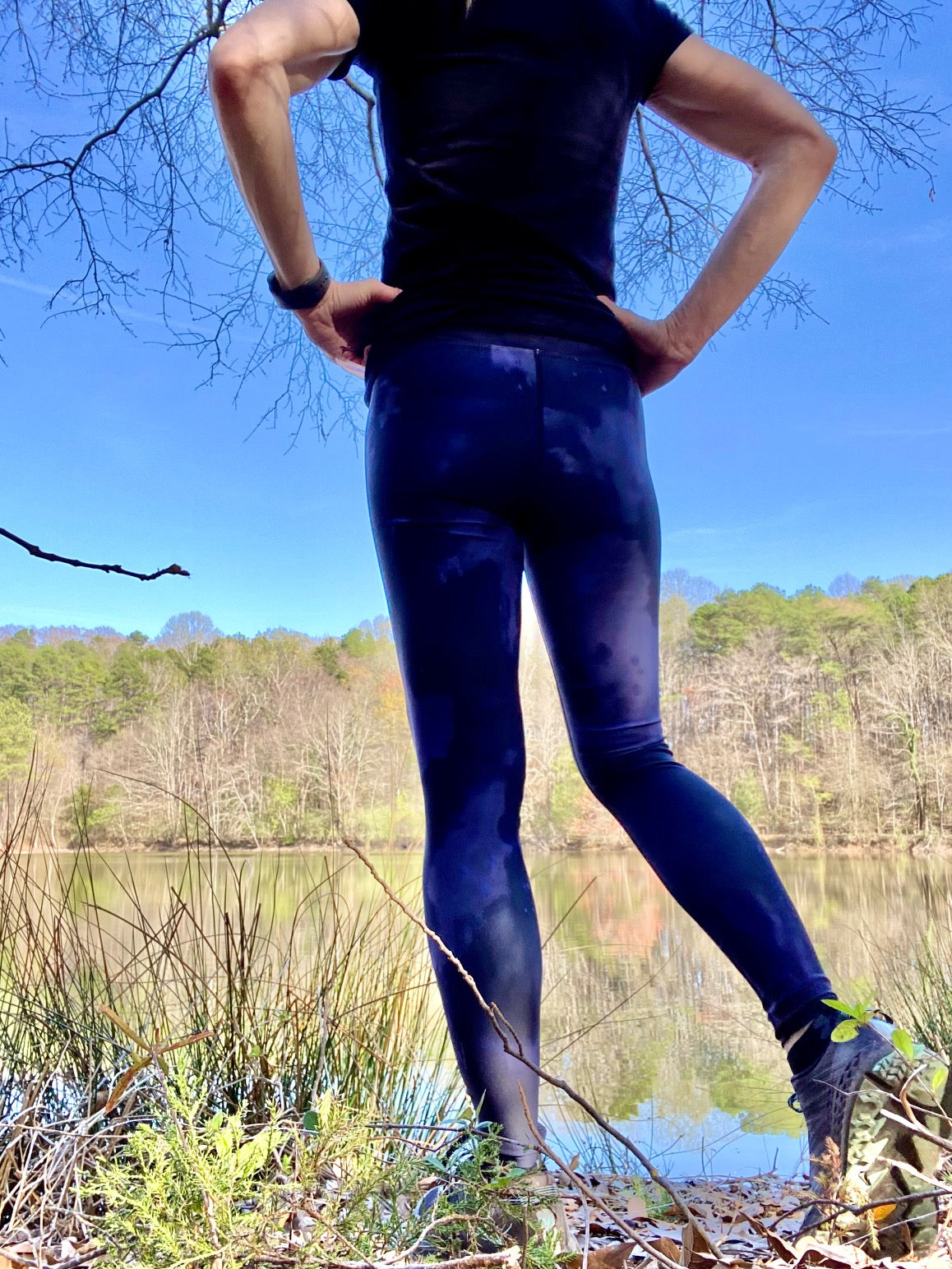 High Waist Long Leggings-Purple Haze