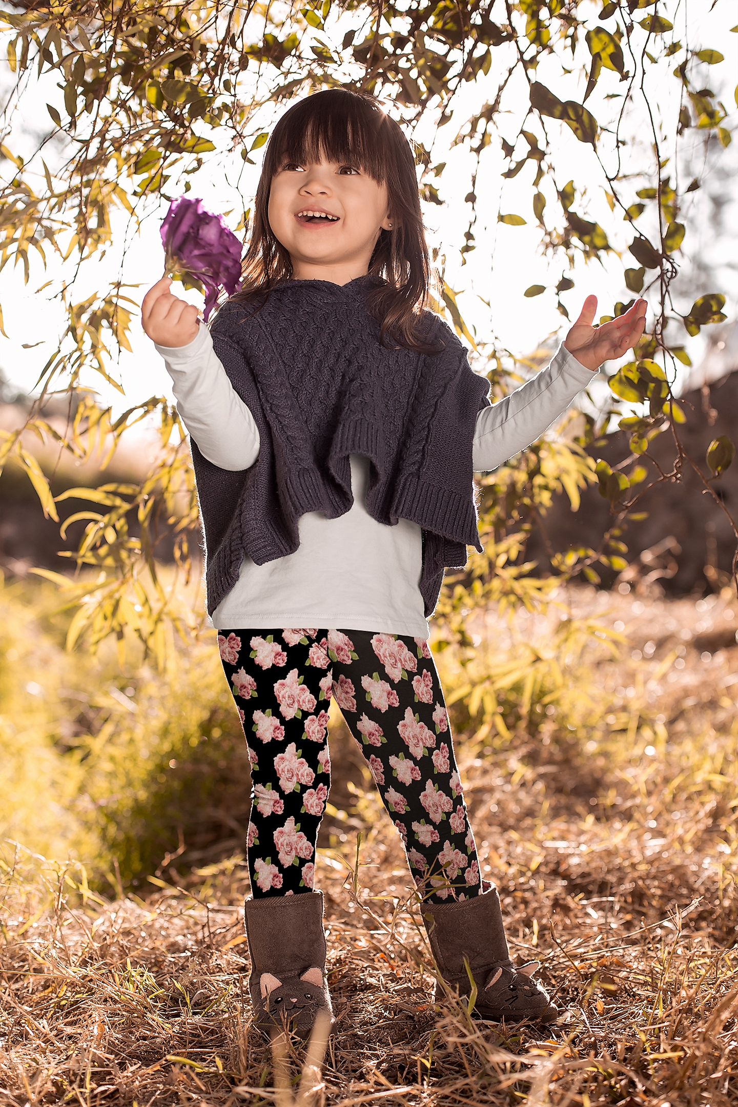 Kid's Leggings-Spring Roses
