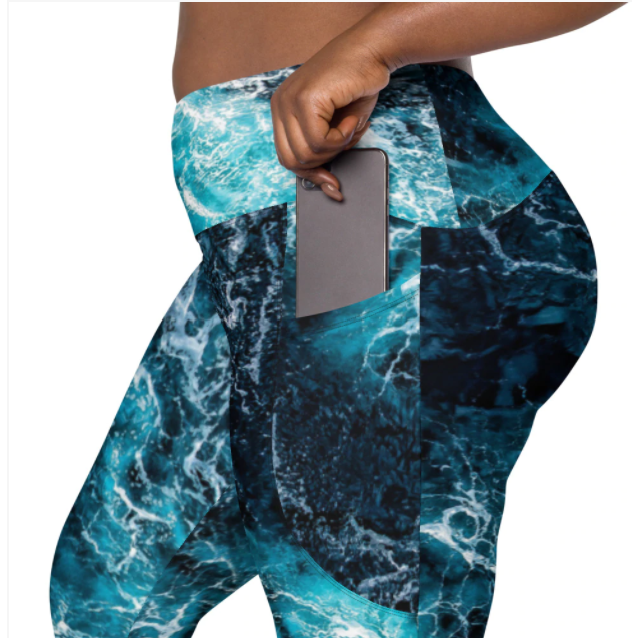 Side Pocket Leggings-Riptide