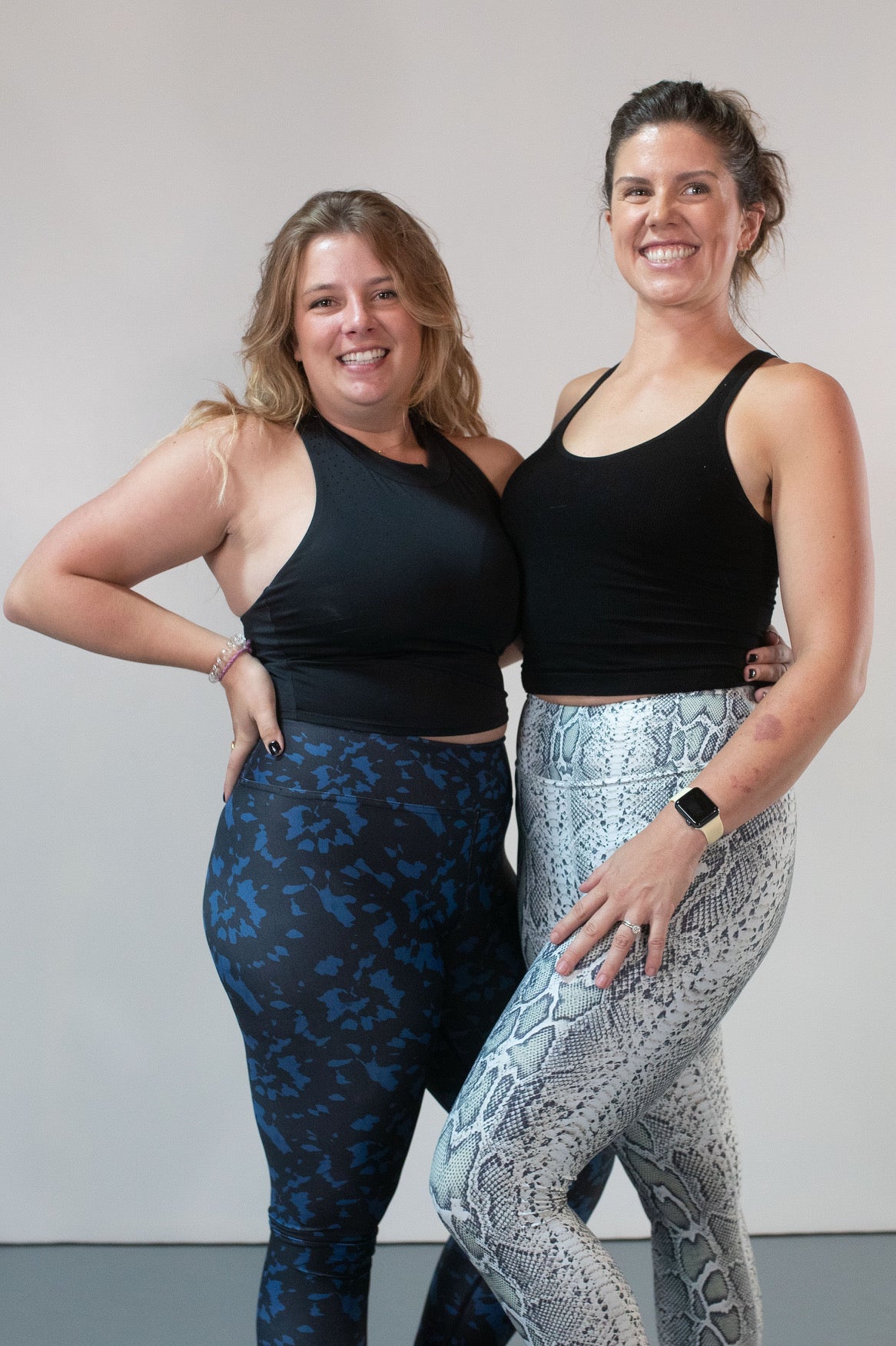 HIgh Waist Yoga Leggings-Natural Snake