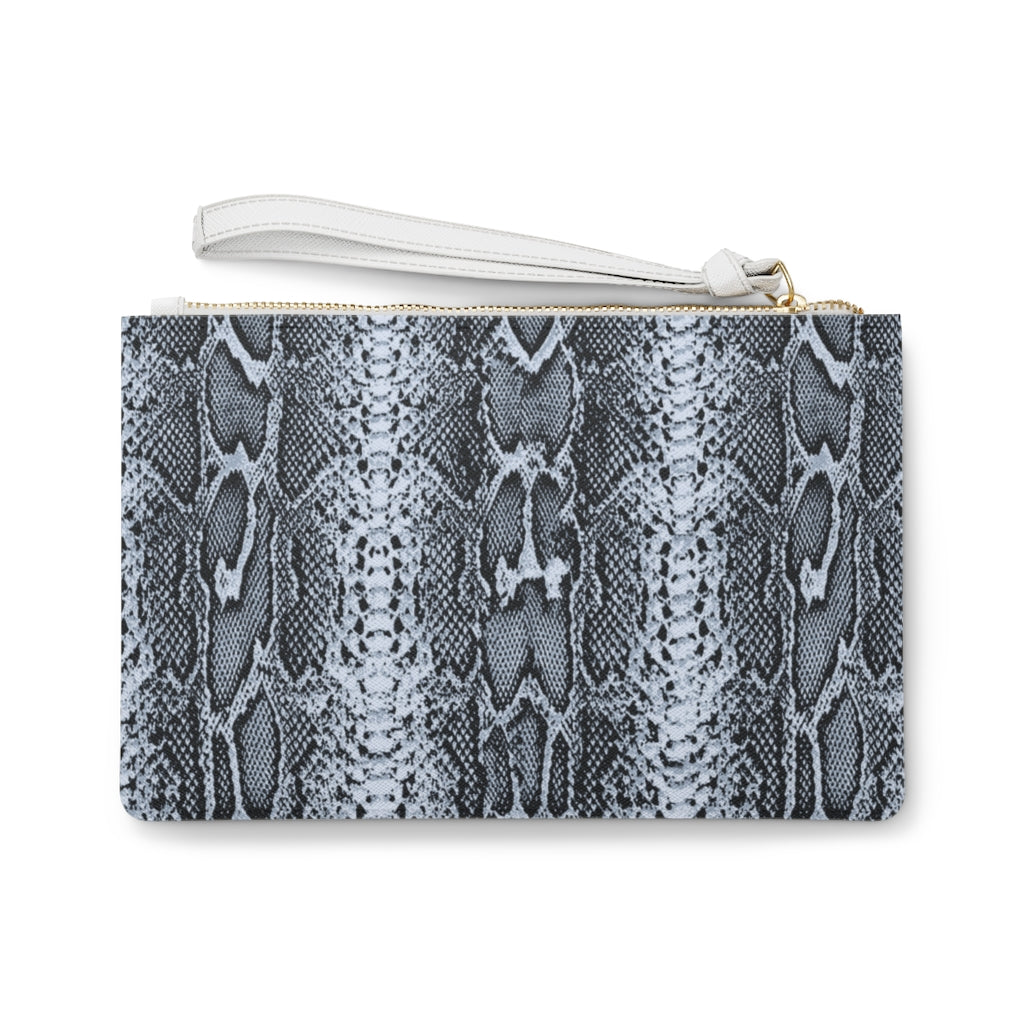 Clutch Bag-Grey Snake