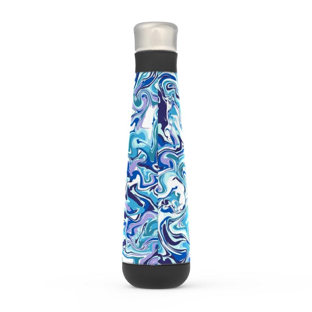 Acrylic Pour Blue Peristyle Water Bottle-TaraHuntDesigns