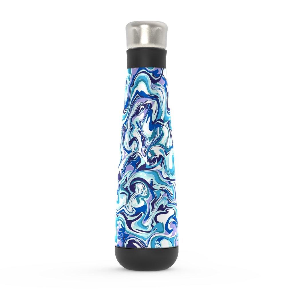 Acrylic Pour Blue Peristyle Water Bottle-TaraHuntDesigns