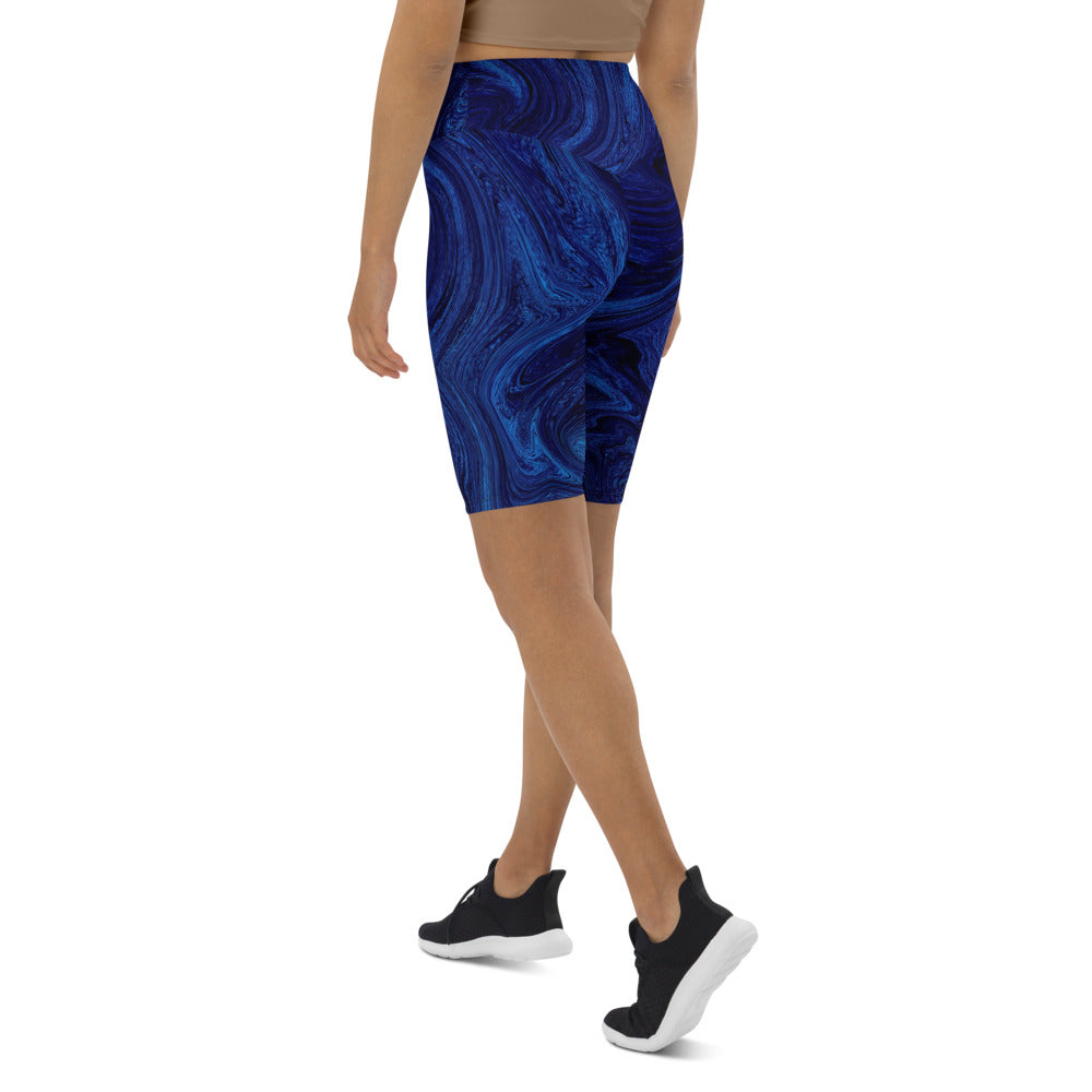 Compression Bike Short-Blue Marble