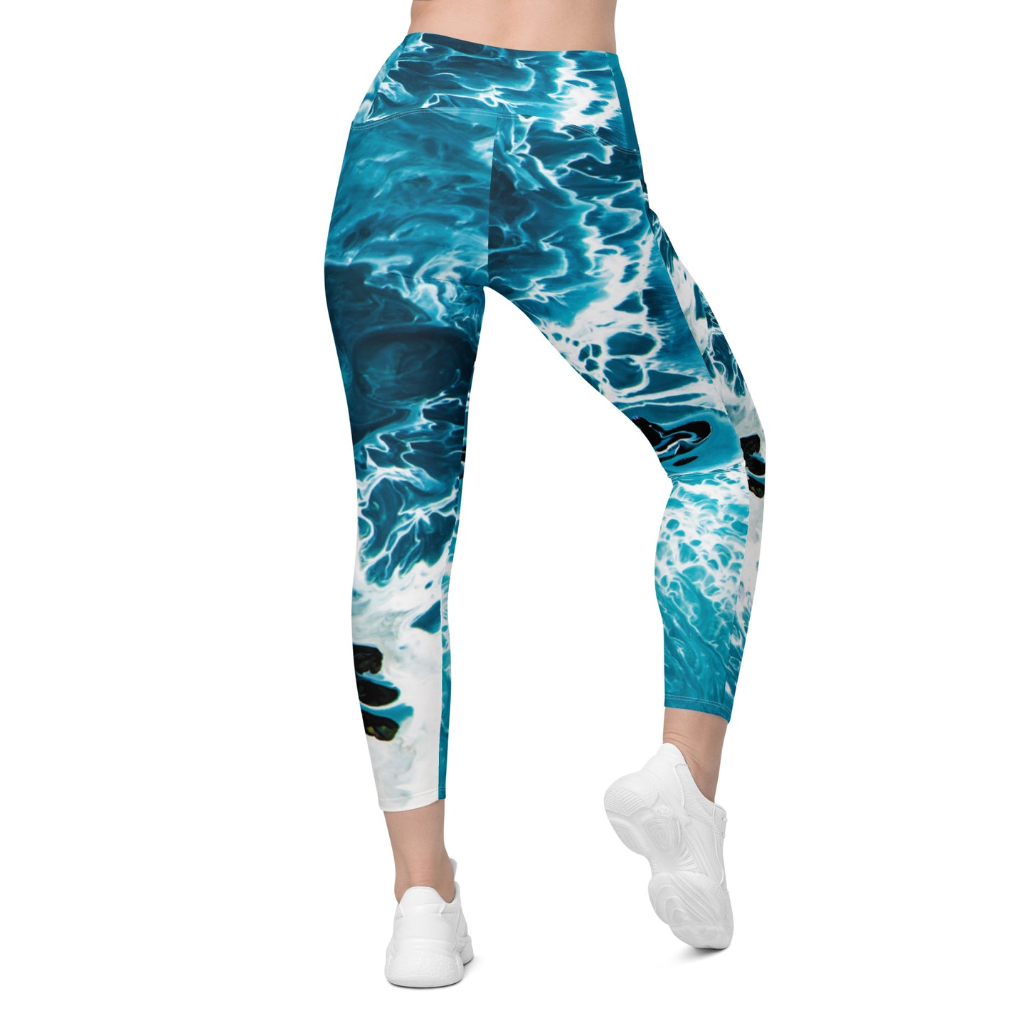 Crossover leggings with side-pockets-Cascade