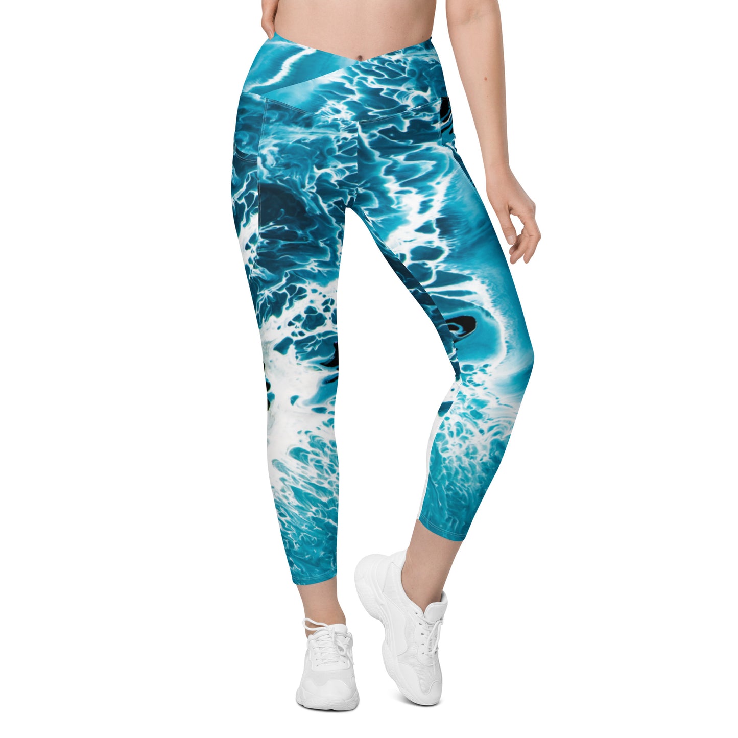 Crossover leggings with side-pockets-Cascade