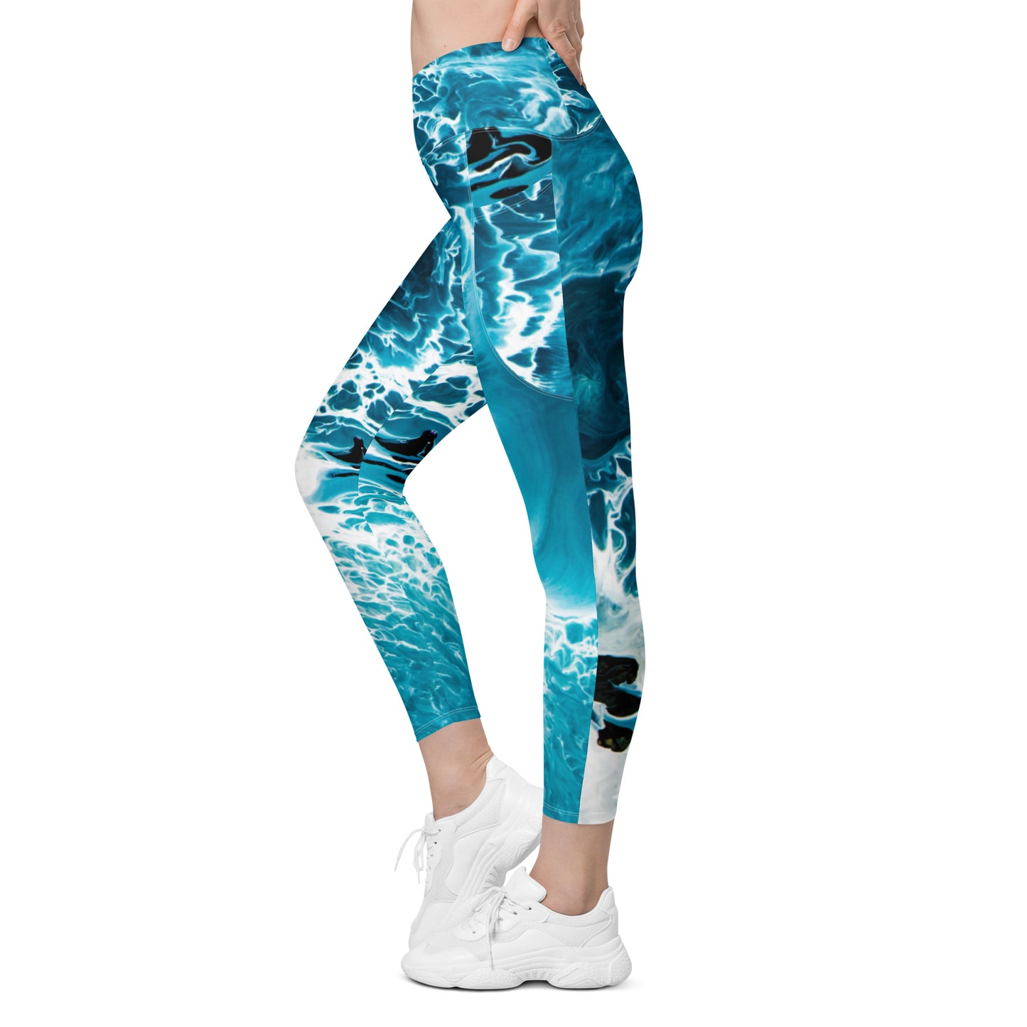 Crossover leggings with side-pockets-Cascade