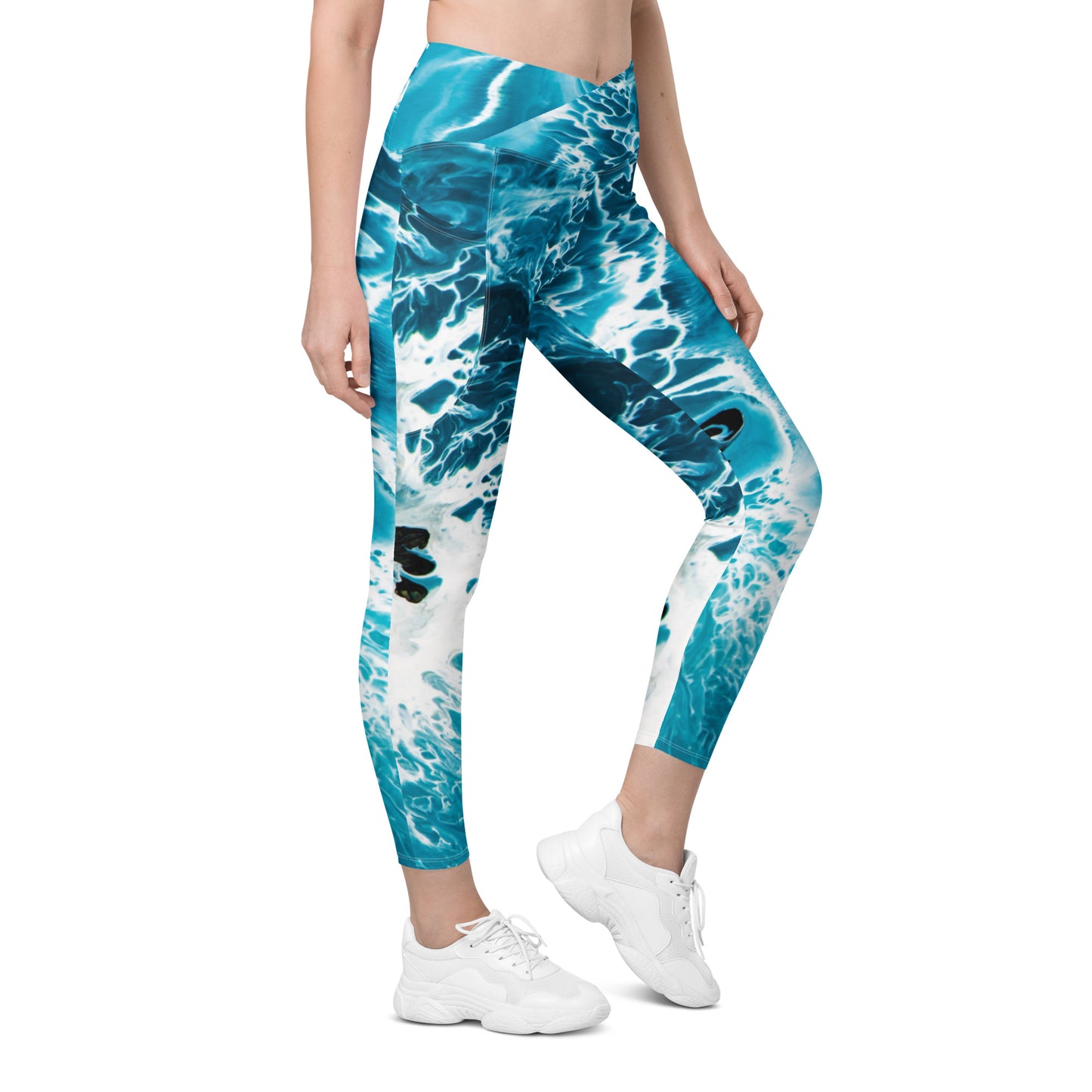 Crossover leggings with side-pockets-Cascade
