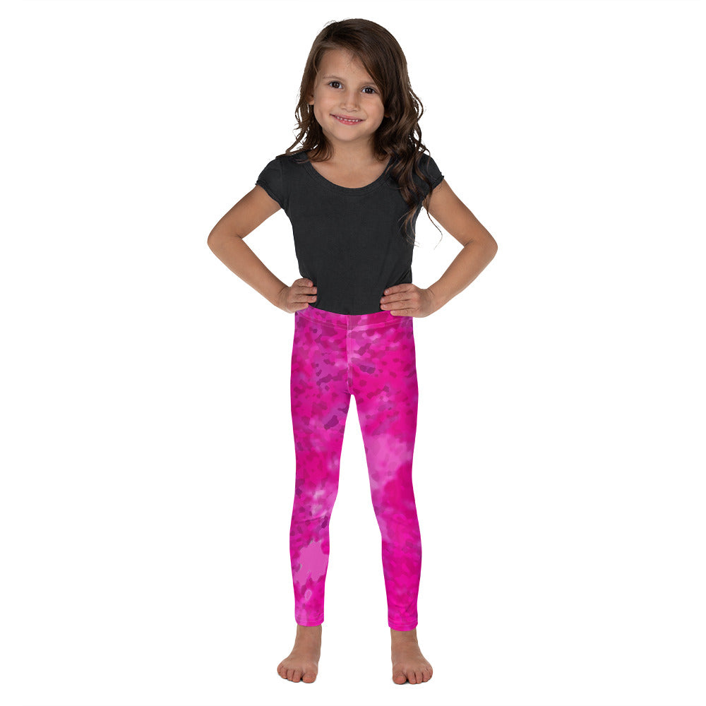 Girl's Leggings (2T-7 yrs) -Pink Wisteria-kids Leggings-TaraHuntDesigns